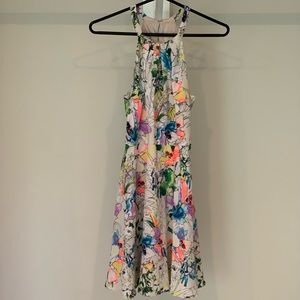 Express Floral Halter Mini Dress